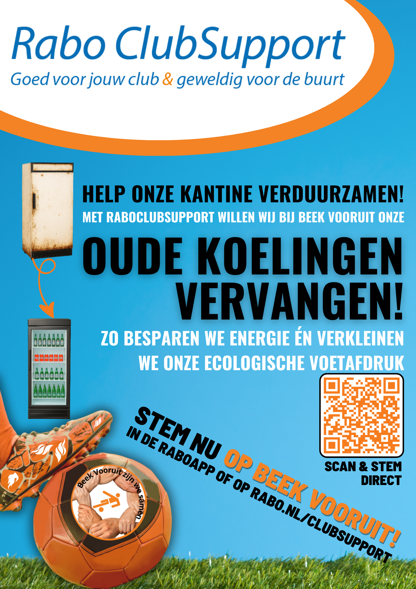 Morgen kun jij je stem op Beek Vooruit uitbrengen bij Rabo ClubSupport!!