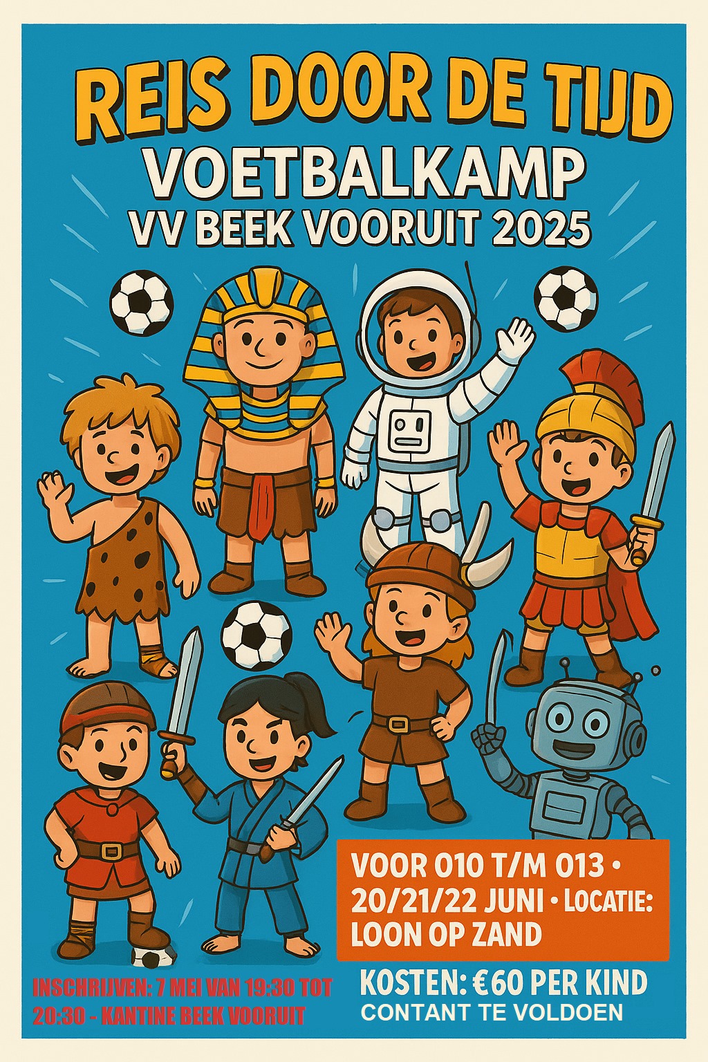Woensdag 7 mei: Inschrijving voetkampkamp!